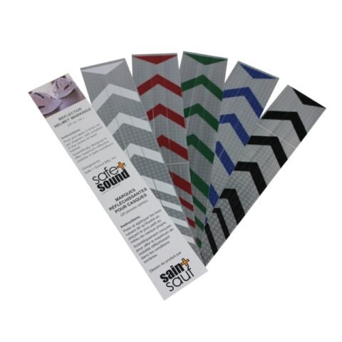3 REFLECTIVE ADHESIVE STRIPS IN CHEVRON PATTERN - RED